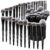 Bueart Design 32Pcs PRO Grade Makeup Brushes Set with Super large Holder, Premium Ultra-soft Synthetic Foundation Contour Powder Blush Concealer Eyeshadow Classic Black Make up Brush