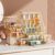 CoralHouse Glass Makeup Organizer with Brush Holder for Vanity | Clear Skincare Organizer for Vanity, Stackable, Large Capacity, for Makeup Lipstick Perfumes Brush Skincare
