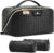 Travel Makeup Bag for Women: 3 Pcs Set Vagen Leather Make up Bag Hand-made | Large Capacity Toiletry Organizer Bag – Waterproof Ladies Travel Flat Open Essentials for Luxury (03Black)