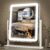 FENNIO Vanity Mirror with Lights – 15″x12.6″ LED Lighted Makeup Mirror, Large Makeup Mirror with Lights, Touch Screen with 3-Color Lighting, Dimmable, for Vanity Desk Tabletop, Bedroom